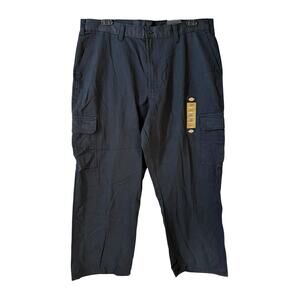 NWT Dickies Mens Cargo Pants Loose Fit Straight Leg Black 38x30 Workwear Utility